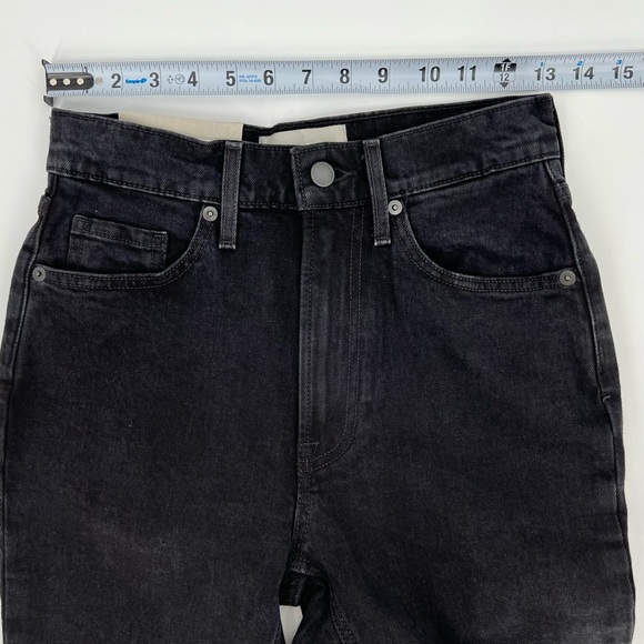 Everlane Women's Original Cheeky Jean Size 25 Black Straight Leg High Rise Crop - Picture 13 of 16